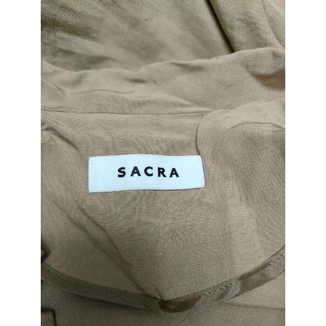 SACRA(サクラ)のSACRA/サクラ/麻混じり/サマーロングコート/ベージュ /38 レディースのジャケット/アウター(ロングコート)の商品写真