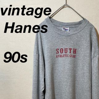 ヘインズ(Hanes)のヴィンテージ　Hanes 90s プリント　ロンT カットソー(Tシャツ(長袖/七分))