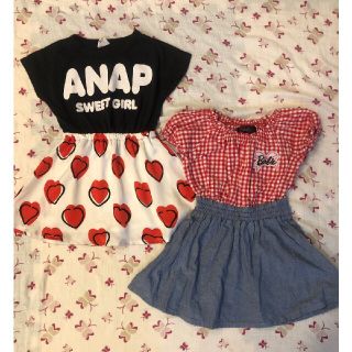 アナップ(ANAP)の100.95センチ　セット(Tシャツ/カットソー)