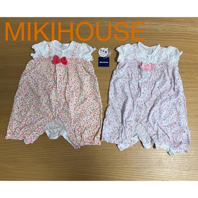 mikihouse(ミキハウス)の【ミキハウス】半袖ロンパース　70サイズ　２点 キッズ/ベビー/マタニティのベビー服(~85cm)(ロンパース)の商品写真