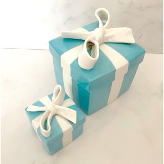 ティファニー(Tiffany & Co.)のティファニー  ブルーボウボックスセット(小物入れ)