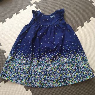 ベビーギャップ(babyGAP)のBabyGap　70㎝　ノースリーブワンピース　花柄(ワンピース)