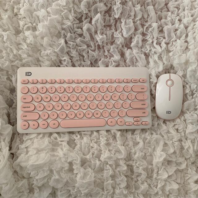 キーボード　マウス　セット　ピンク　かわいい　ゲーム女子 スマホ/家電/カメラのPC/タブレット(PC周辺機器)の商品写真