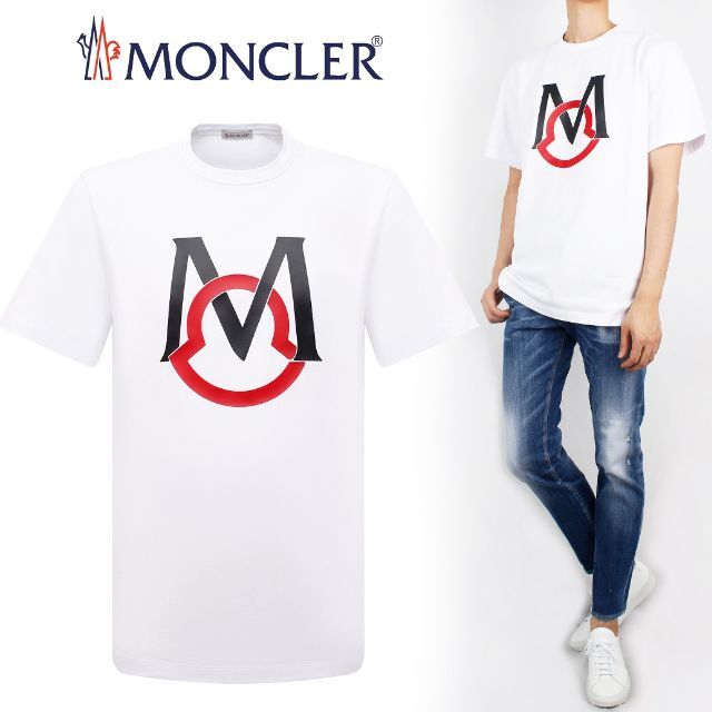 【50％OFF】 MONCLER - XL size Tシャツ ロゴ ラバープリント MONCLER 116 Tシャツ+カットソー(半袖+袖なし)