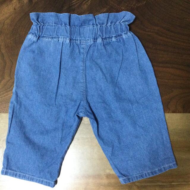 BeBe(ベベ)のSLAP SLIP  デニムパンツ　ダメージ加工　90サイズ キッズ/ベビー/マタニティのキッズ服女の子用(90cm~)(パンツ/スパッツ)の商品写真