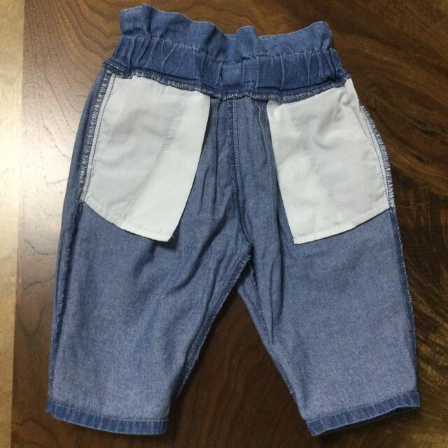 BeBe(ベベ)のSLAP SLIP  デニムパンツ　ダメージ加工　90サイズ キッズ/ベビー/マタニティのキッズ服女の子用(90cm~)(パンツ/スパッツ)の商品写真