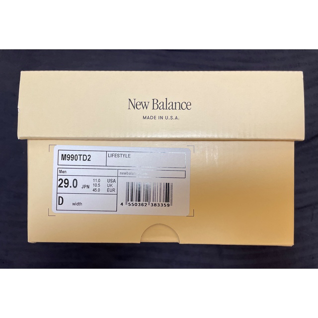 売れ筋の大人気 New Balance M990TD2 Gray 29.0cm