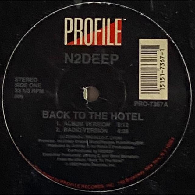 N2DEEP / BACK TO THE HOTEL 12インチ シングル