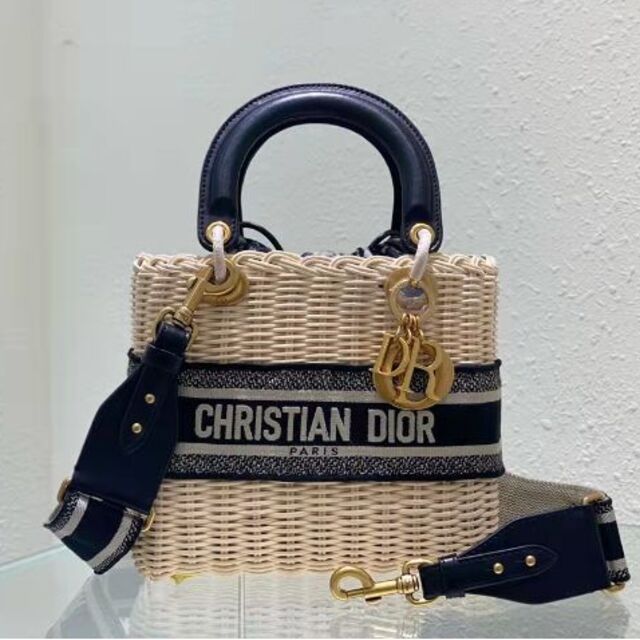 今季一番 バッグ ミディアム DIOR LADY - Dior Christian ウィッカー
