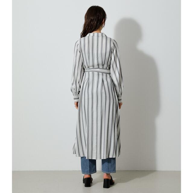 AZUL by moussy(アズールバイマウジー)の2022ss★ WAIST TUCK STRIPE ONEPIECE レディースのワンピース(ロングワンピース/マキシワンピース)の商品写真