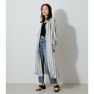 アズールバイマウジー(AZUL by moussy)の2022ss★ WAIST TUCK STRIPE ONEPIECE(ロングワンピース/マキシワンピース)