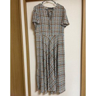 ザラ(ZARA)のZARA チェック柄ワンピース(ロングワンピース/マキシワンピース)