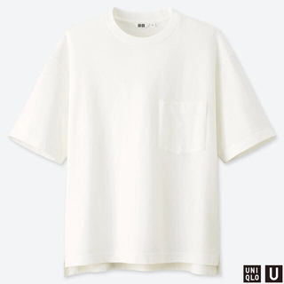 ユニクロ(UNIQLO)のUNIQLO U オーバーサイズクルーネックTシャツ半袖L新品 2点セット(Tシャツ/カットソー(半袖/袖なし))