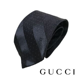 グッチ(Gucci)の【高級】GUCCI グッチ 黒ネクタイ 結婚式 ビジネス シンプル(ネクタイ)