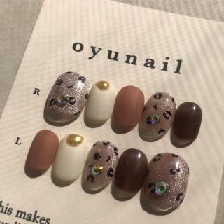 leopard｜韓国　韓国風　ニュアンス　ワンホン　ヒョウ柄