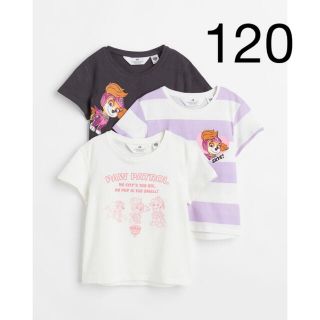 エイチアンドエム(H&M)の《最新作》新品未開封　パウパトロール　Tシャツ　3枚セット　120/130(Tシャツ/カットソー)