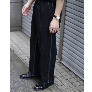 サンシー(SUNSEA)のsheba/ PIN TUCK PANTS -exclusive- "BLK"(スラックス)