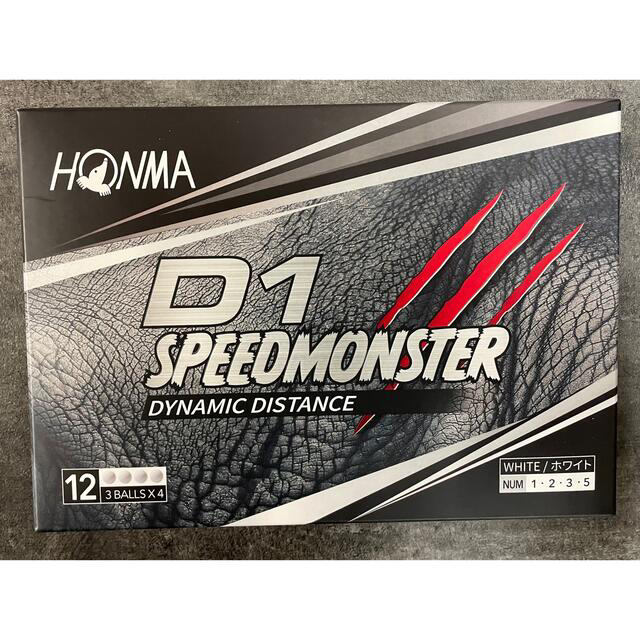 本間ゴルフ(ホンマゴルフ)の本間ゴルフ（HONMA）ゴルフボール D1 スピードモンスター 12個入 スポーツ/アウトドアのゴルフ(その他)の商品写真