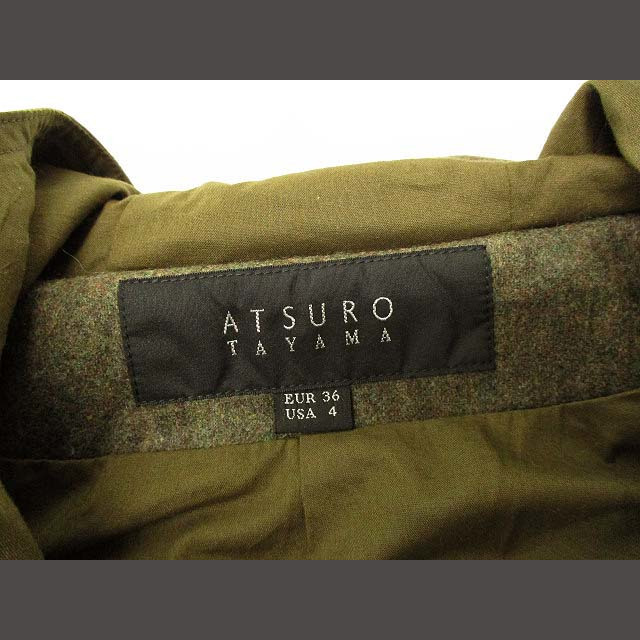 ATSURO TAYAMA(アツロウタヤマ)のアツロウタヤマ ATSURO TAYAMA ニット 切替 モッズコート 上着 レディースのジャケット/アウター(モッズコート)の商品写真
