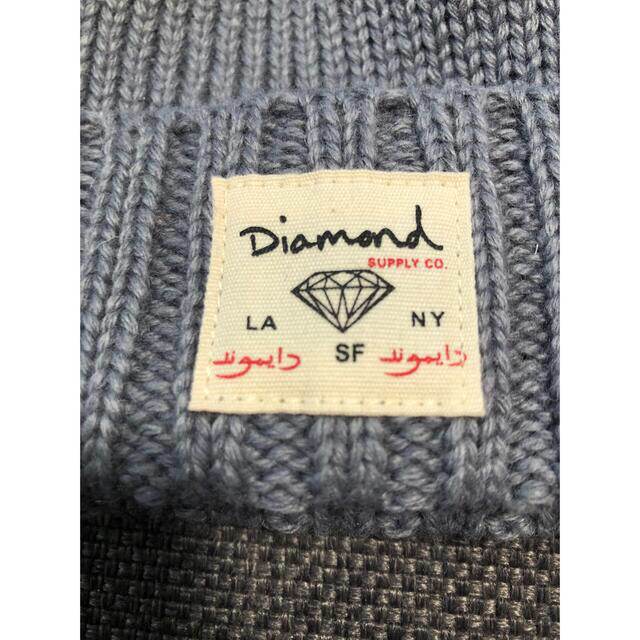 ダイアモンドサプライ　ニット帽　グレー メンズの帽子(ニット帽/ビーニー)の商品写真