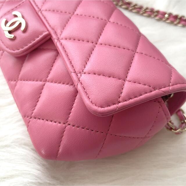 【極美品】CHANEL アイウェアケース ピンク チェーンショルダーバッグ