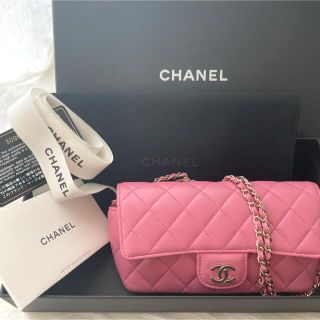 【極美品】CHANEL アイウェアケース ピンク チェーンショルダーバッグ