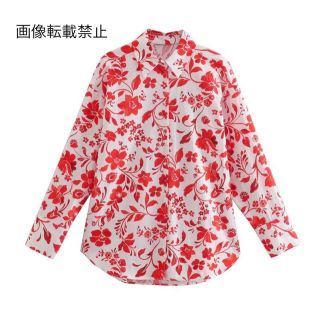 🌷4月新作🐝7829◆red vintage フラワー 花柄 シャツ ブラウス(シャツ/ブラウス(長袖/七分))