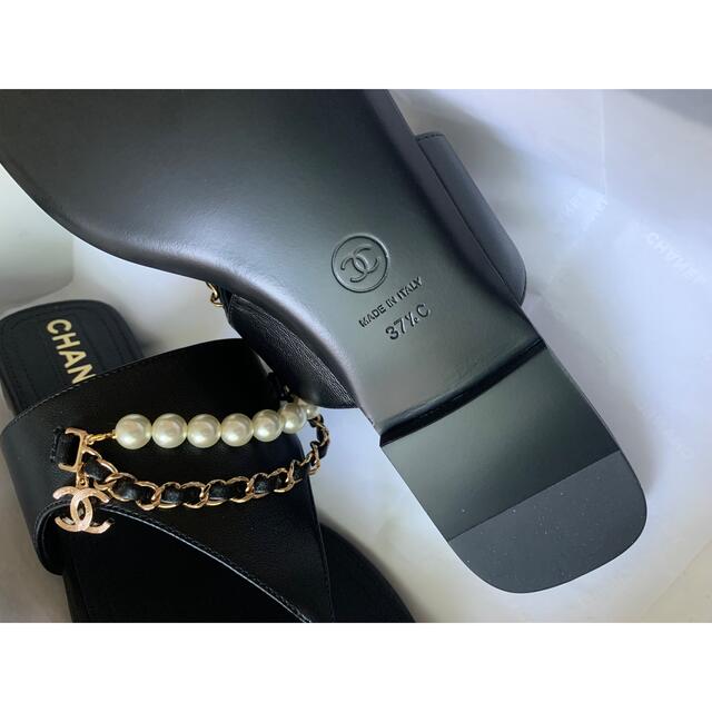 CHANEL - シャネルサンダル 37.5cmの通販 by shop|シャネルなら CHANEL - シャネルサンダル 37.5cmの通販 by shop|シャネルなら