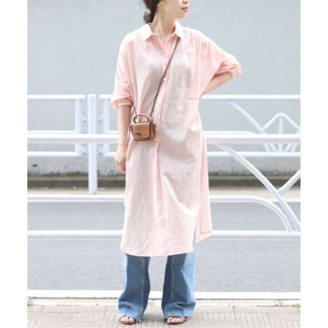 Plage(プラージュ)のPlage long gather シャツ◆ピンク レディースのトップス(シャツ/ブラウス(長袖/七分))の商品写真