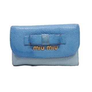 ミュウミュウ　miumiu　キーケース　レディース　プラダ　黒エナメル