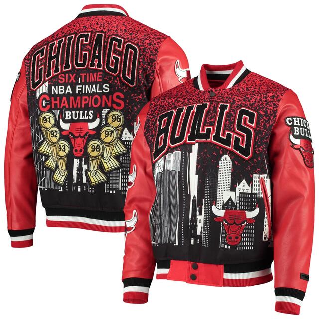 あすつく】 Chicago Bulls Champion Jacket スタジャン - aatsp.com.br