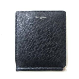 ペッレ モルビダ(PELLE MORBIDA)のペッレモルビダ マネークリップ カードケース 多収納 レザー 黒 ブラック(名刺入れ/定期入れ)