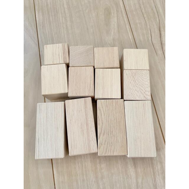 【新品】自然木 ハンドメイド　積み木　57ピース　シンプル　ナチュラル 木製 3
