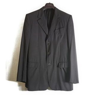 size52 ルイヴィトン Louis Vuitton ３釦ブラックジャケット 