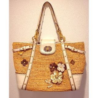 コーチ(COACH)の【ヴィンテージ】COACH❤️カゴバッグ(かごバッグ/ストローバッグ)