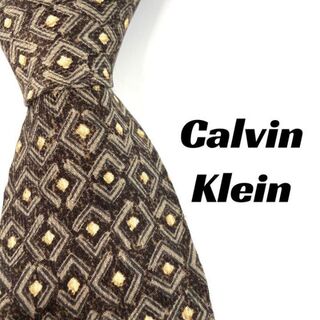 カルバンクライン(Calvin Klein)の【2840】良品！Calvin Klein ネクタイ　ブラウン系(ネクタイ)