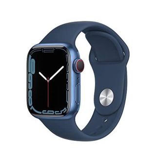 アップルウォッチ(Apple Watch)の【美品】アップルウォッチ7 41mm アルミ セルラー アビスブルー (腕時計(デジタル))