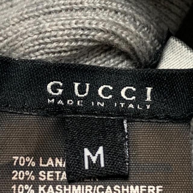 Gucci(グッチ)のグッチ ニット帽 - ライトグレー カシミヤ レディースの帽子(ニット帽/ビーニー)の商品写真