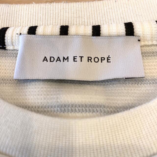 Adam et Rope'(アダムエロぺ)のアダムエロペ　　ポケット付き　ボーダーTシャツ レディースのトップス(Tシャツ(半袖/袖なし))の商品写真