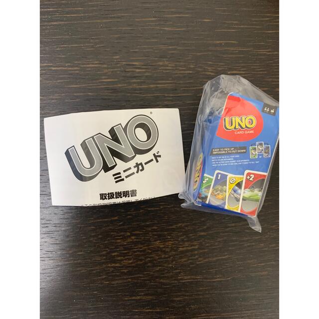 UNO(ウーノ)のUNO ミニカード　ガチャガチャ　HOT WHEELS エンタメ/ホビーのテーブルゲーム/ホビー(トランプ/UNO)の商品写真