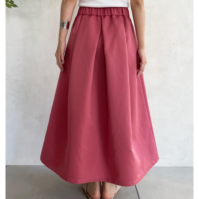 DouDou(ドゥドゥ)の【DouDou】フレアスカート（ピンク） レディースのスカート(ロングスカート)の商品写真