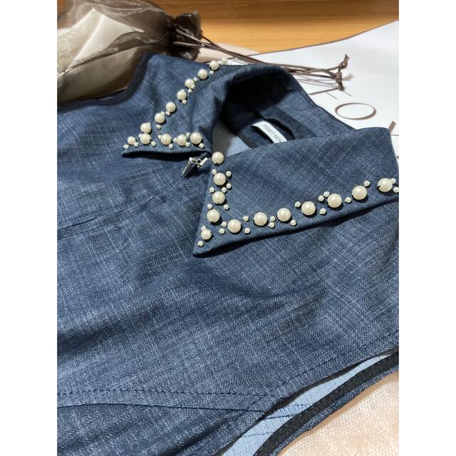 FOXEY(フォクシー)のご専用⭐︎FOXEY☆2022/3☆品良く都会的なdenimワンピース☆ レディースのワンピース(ひざ丈ワンピース)の商品写真