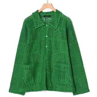 ダブルクローゼット(w closet)のwcloset  レースパイピングシャツカーディガン(カーディガン)