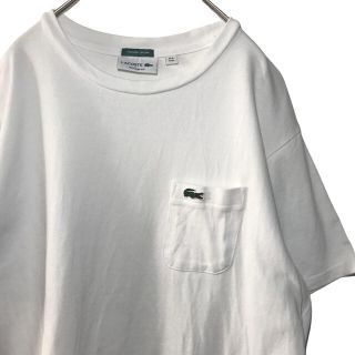 ラコステ(LACOSTE)の【人気】ラコステ LACOSTE Tシャツ ポケT L相当 白 別注 古着(Tシャツ/カットソー(半袖/袖なし))