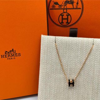 エルメス(Hermes)の定番人気商品 エルメス ミニポップネックレス ノアール 黒(ネックレス)