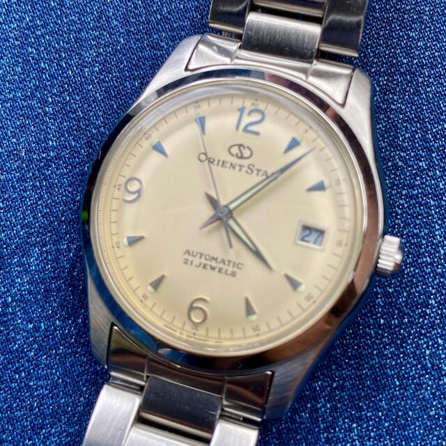 ORIENT(オリエント)の美品！！　orientstar ボーイズサイズ  男女　21石　クリーム　文字盤 メンズの時計(腕時計(アナログ))の商品写真