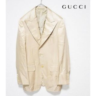 グッチ(Gucci)の【最高級イタリア製】GUCCI シルク100 テーラードジャケット 44(テーラードジャケット)