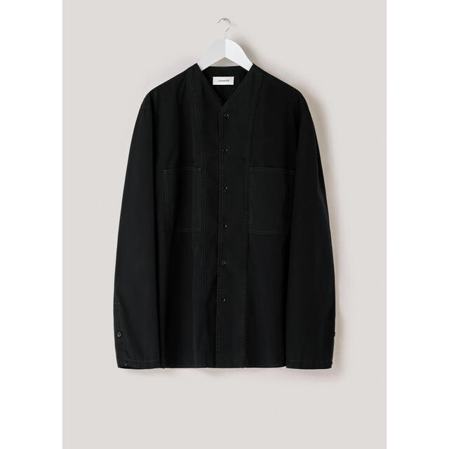 LEMAIRE(ルメール)の22ss lemaire v neck shirt black 46 メンズのトップス(シャツ)の商品写真