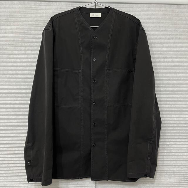 22ss lemaire v neck shirt black 46