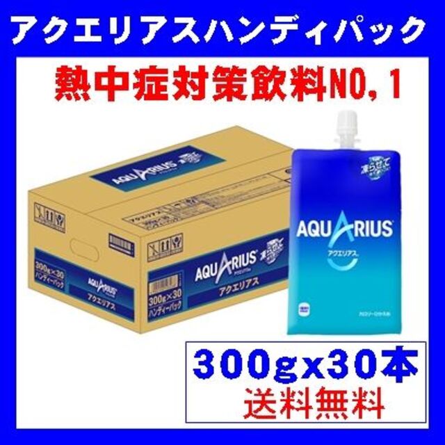 コカ・コーラ(コカコーラ)のアクエリアスハンディパック 300g×30本 食品/飲料/酒の飲料(ソフトドリンク)の商品写真